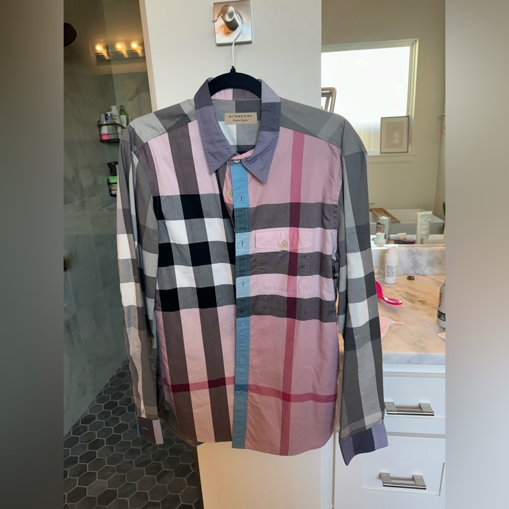 Burberry Multicolor Checkered plaid Men's Shirt
